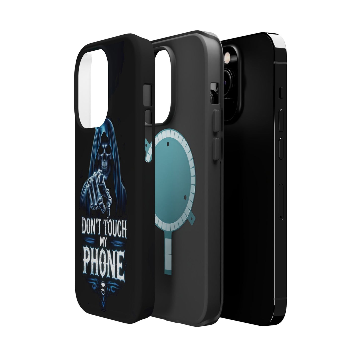 Gothic Magnetic iPhone Case: Don't Touch My Phone