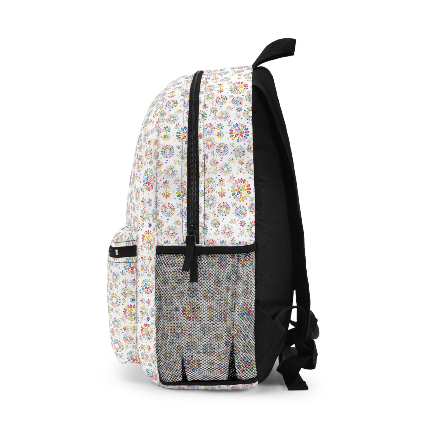 Vibrant Vibes: Happy Color Backpack / White