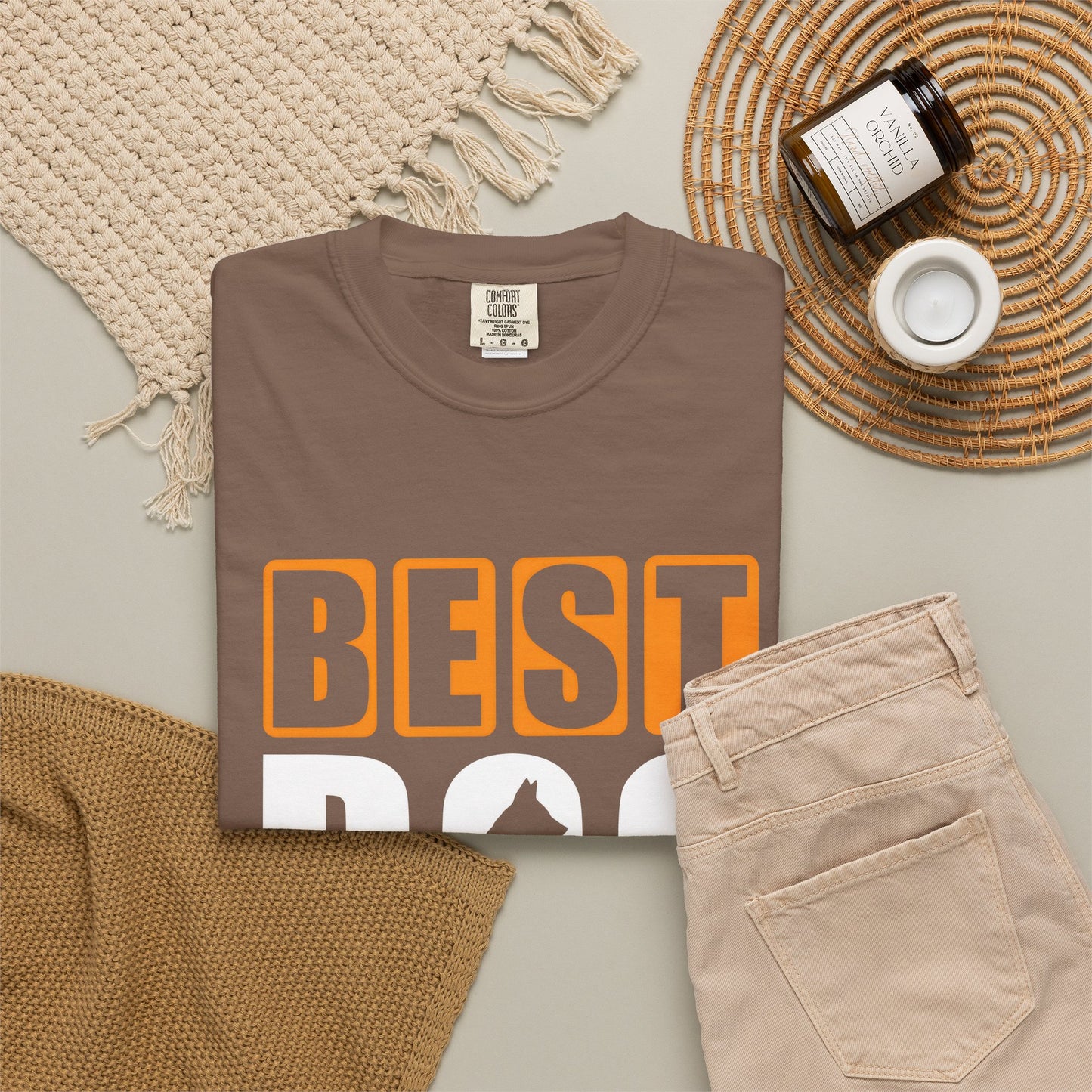Best Dog Dad Ever Unisex Garment-Dyed T-shirt