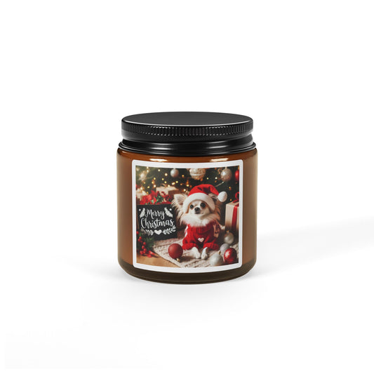 Chihahuahua Scented Soy Candle (Multi-Size, Amber Jar)