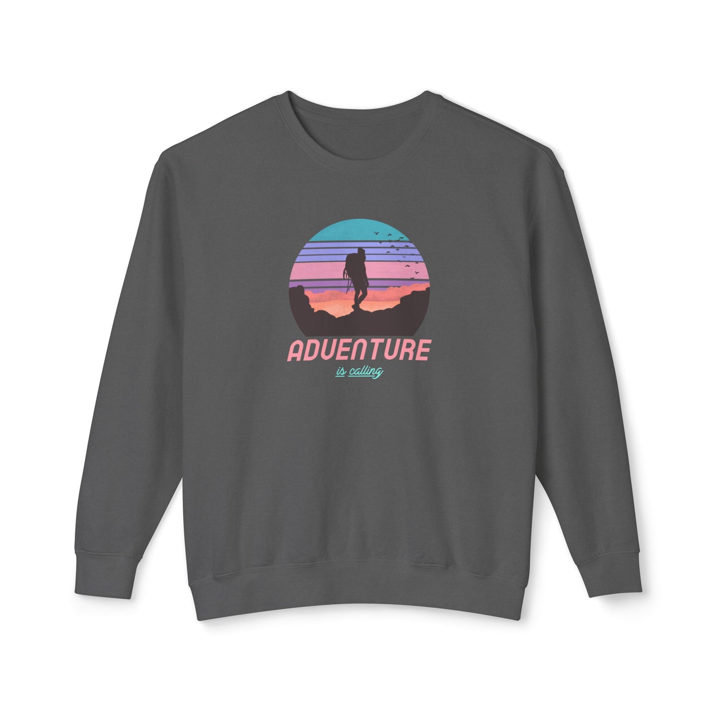 Adventure Is Calling Unisex Lightweight Crewneck Sweatshirt