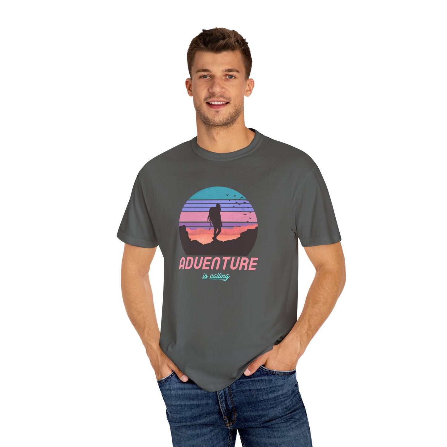 Adventure Is Calling Unisex Garment-Dyed T-shirt