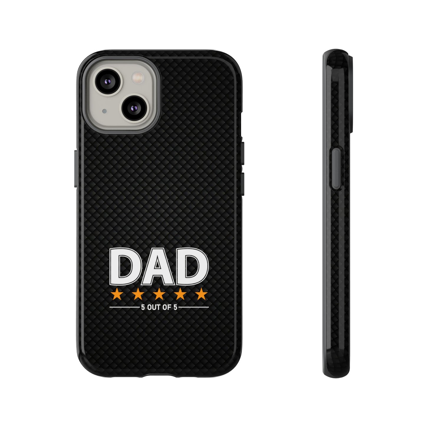 5-Star Dad iPhone Case - Tough Black Cover for Father's Day