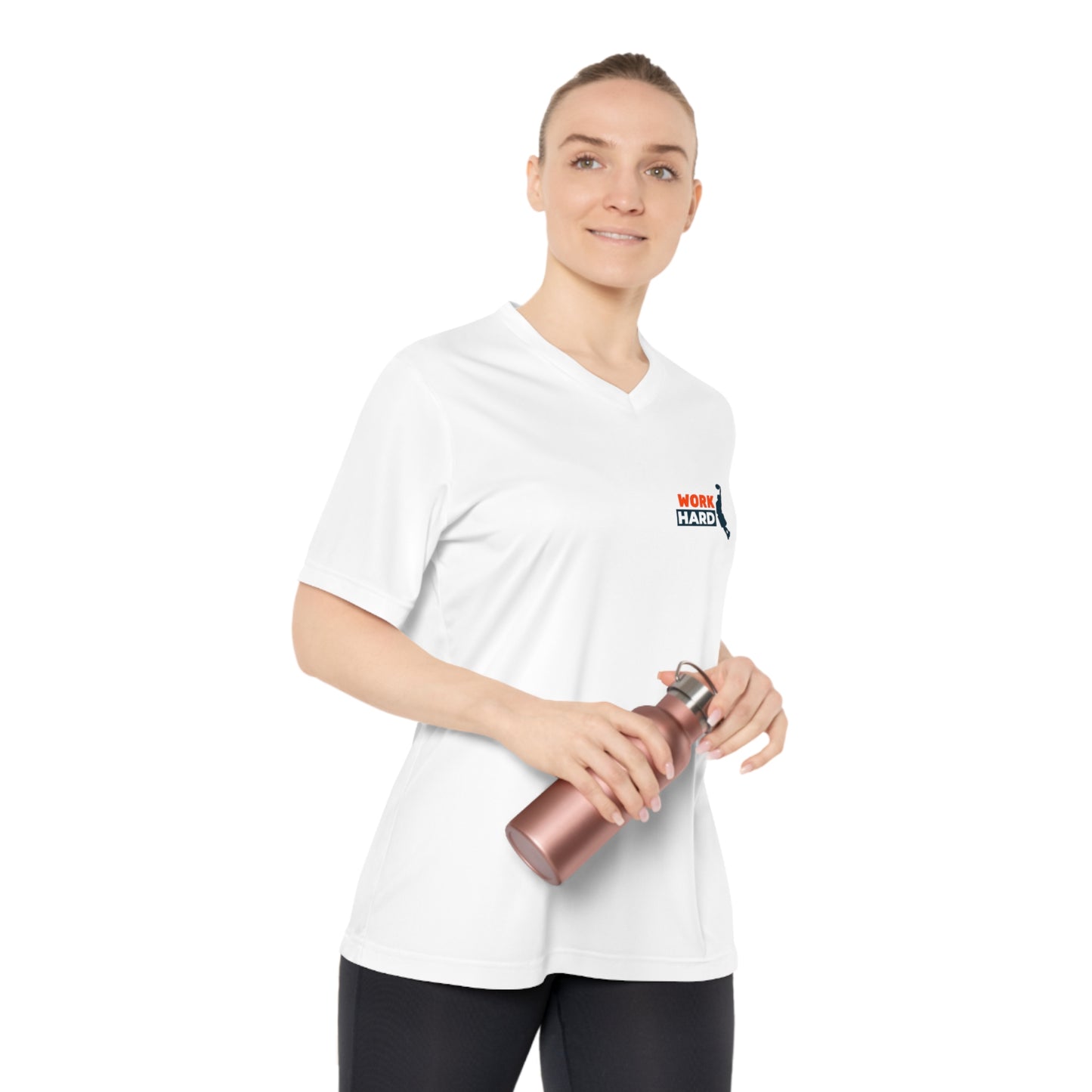 Work Hard Women's Performance V-Neck T-Shirt