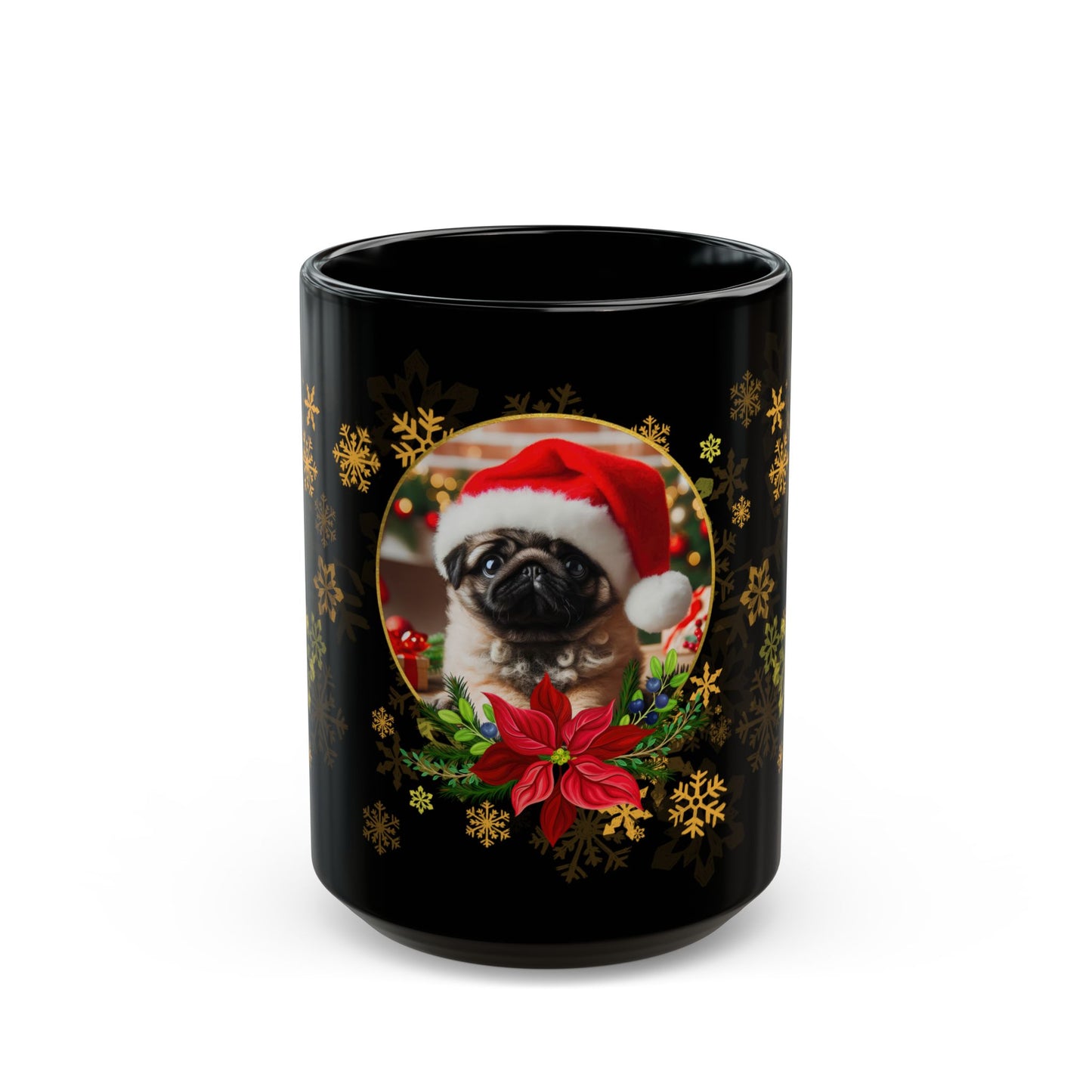 The Pug Who Saved Christmas Black Mug - 11oz, 15oz