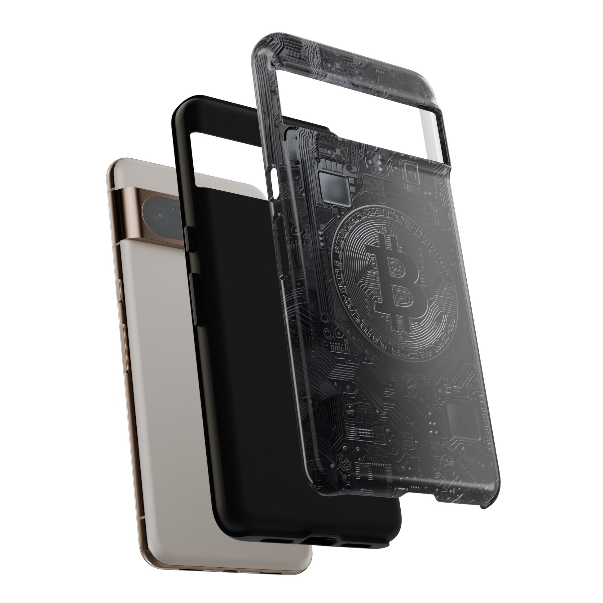 Bitcoin Google Pixel Tough Phone Case, Cryptocurrency Protection Cover