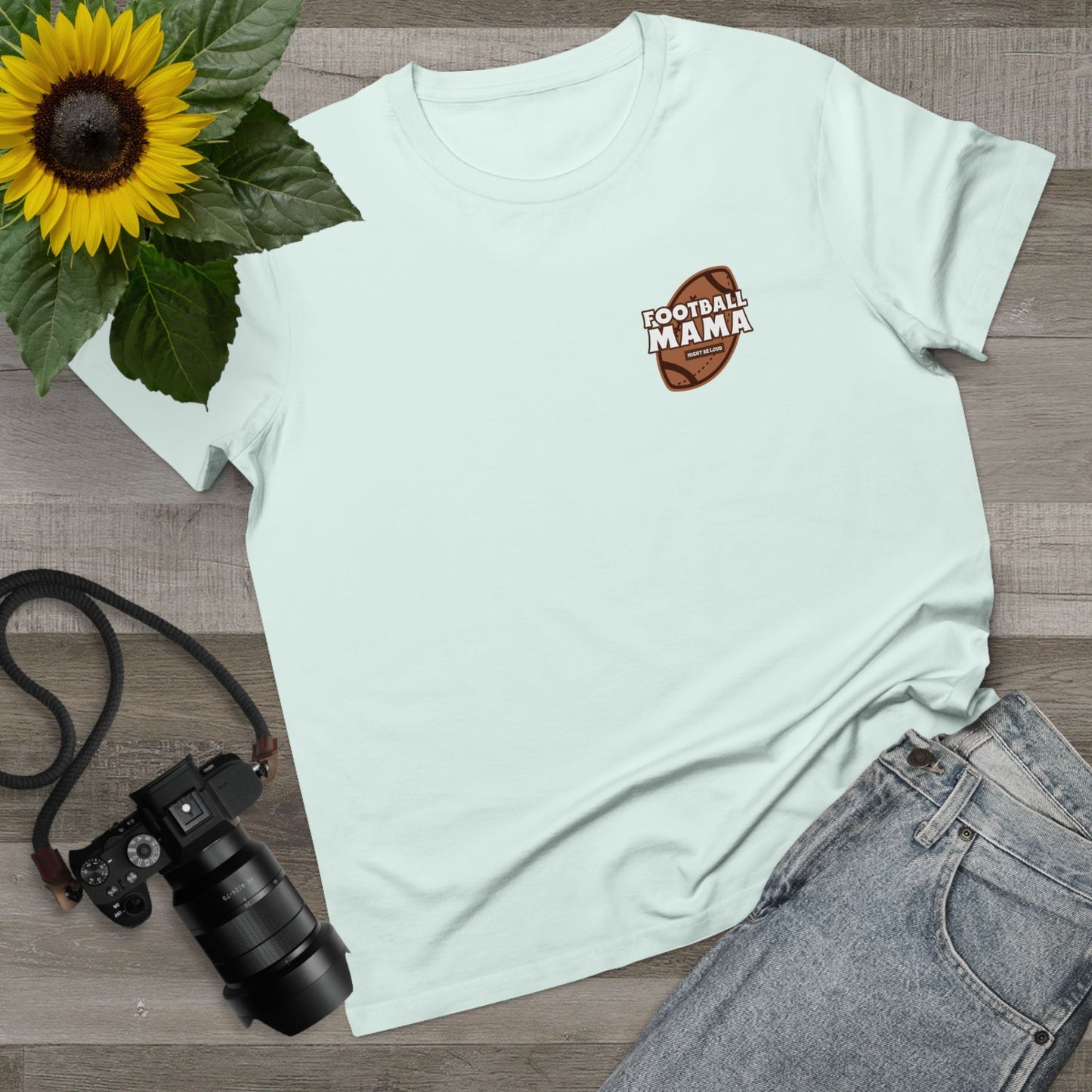 Football Mama Might Be Loud Mother Women’s Maple Tee