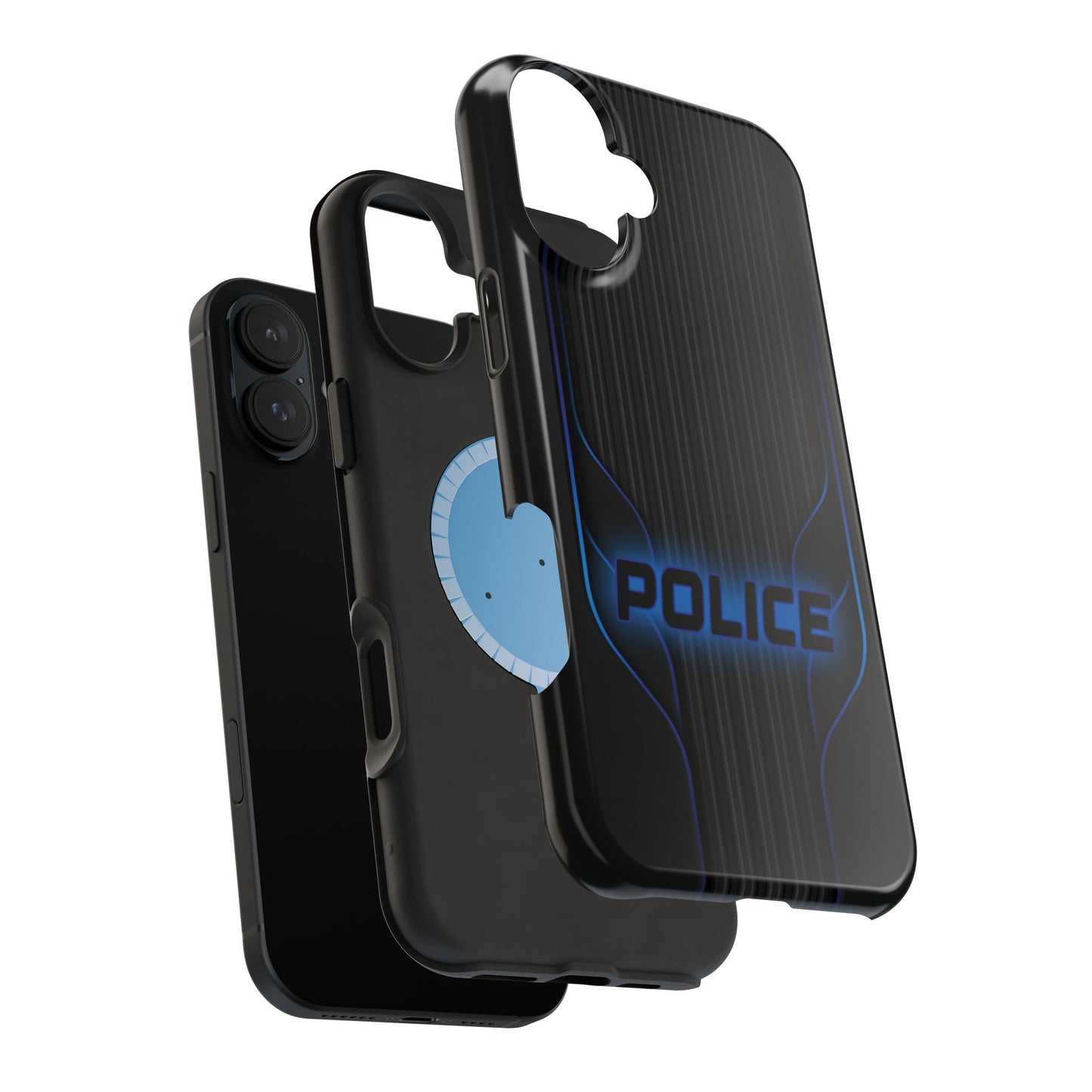 Police Magnetic Phone Cases, Blue Light