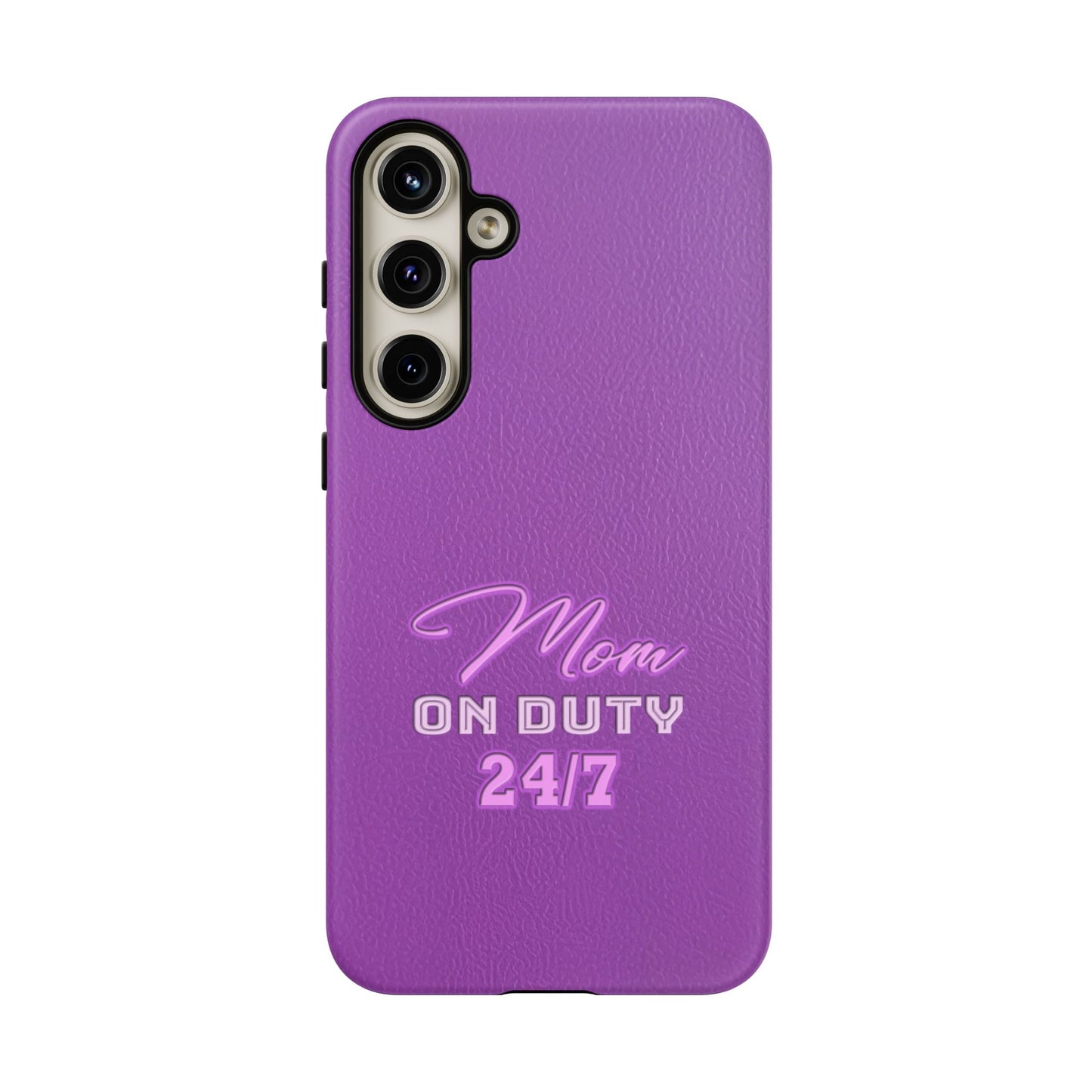 Mom On Duty Impact-Resistant Case, Purple Case for Mothers