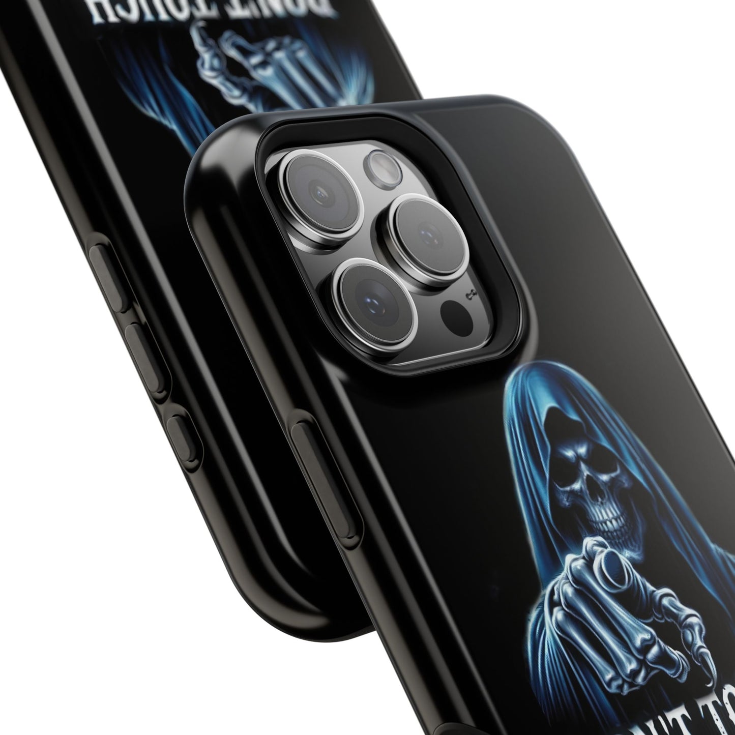 Gothic Magnetic iPhone Case: Don't Touch My Phone