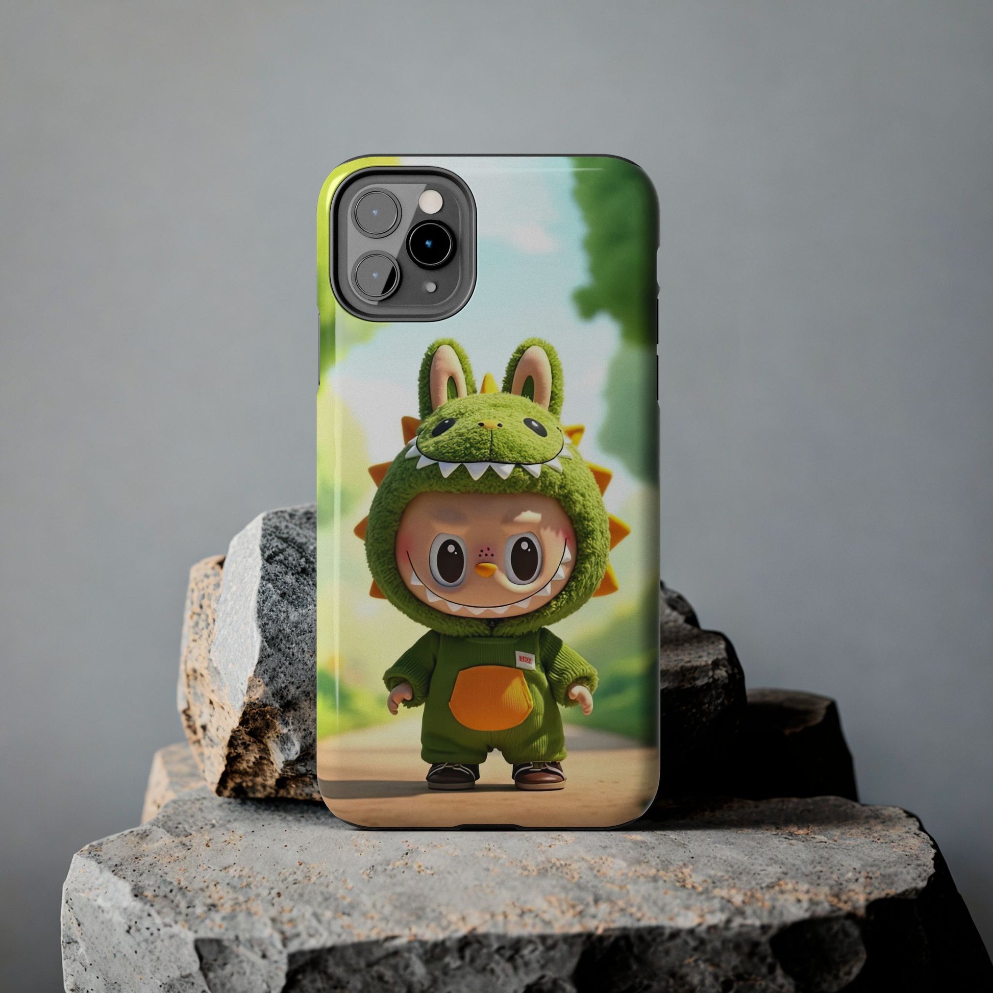 The Monsters Tough Case for iPhone Models – Playful Dinosaur Design, Dual Layer Protective Cover, Fun Mobile Accessory