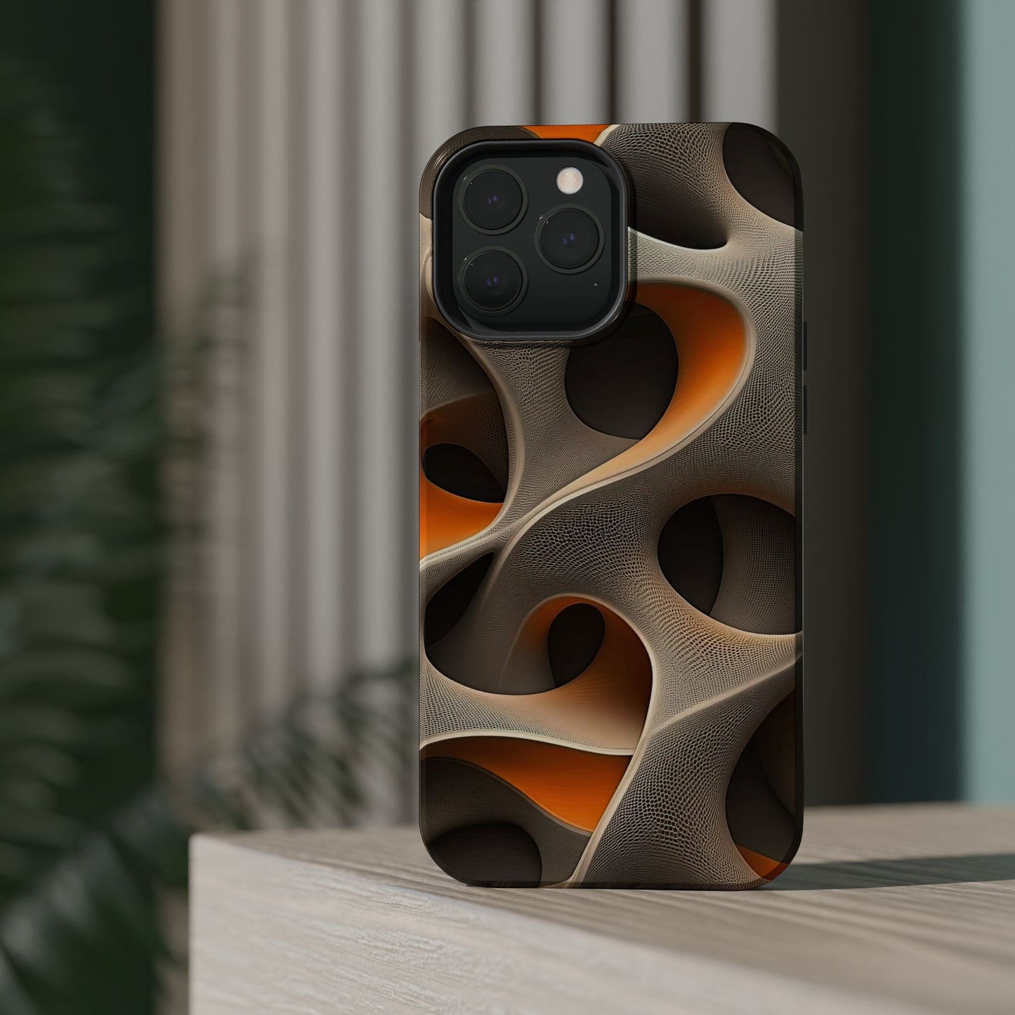 Stylish Magnetic Phone Cases, Abstract Geometric Design