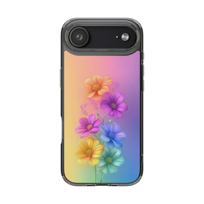 Floral Clear Phone Case – Colorful Flower Design