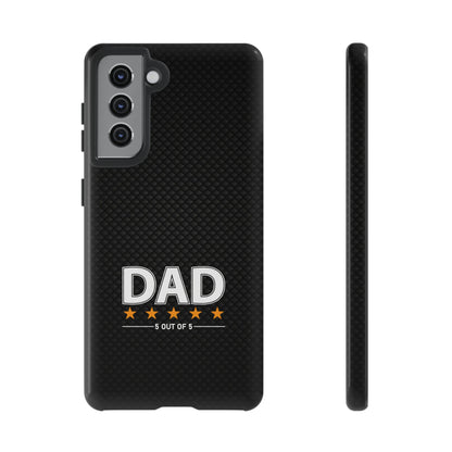 5-Star Dad Samsung Phone Case - Tough Black Cover for Father's Day