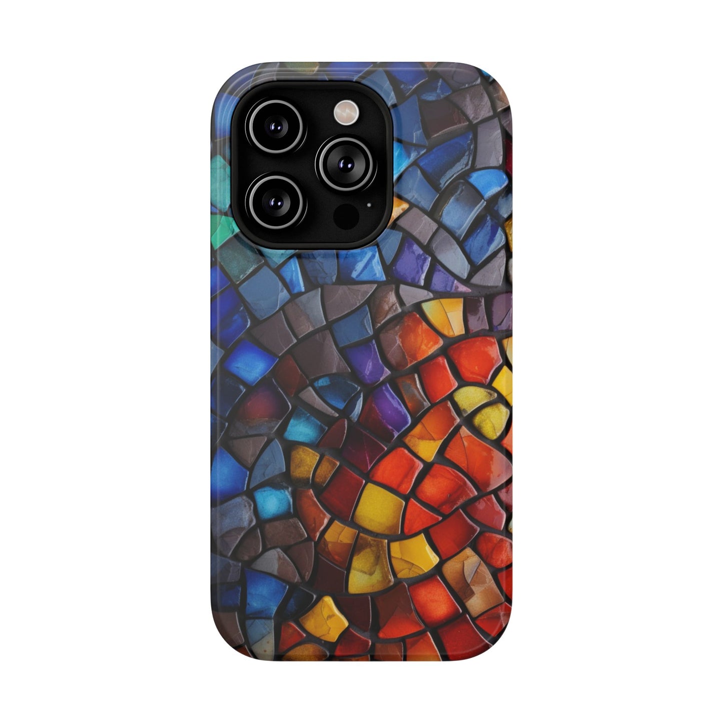Stained Glass Impact-Resistant Phone Case, Colorful Phone Cover