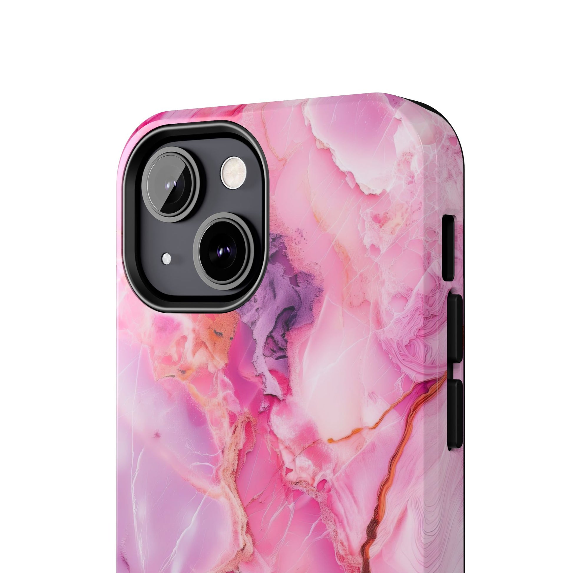 Pink Marble Tough Cases for iPhone, Stylish Protective Covers