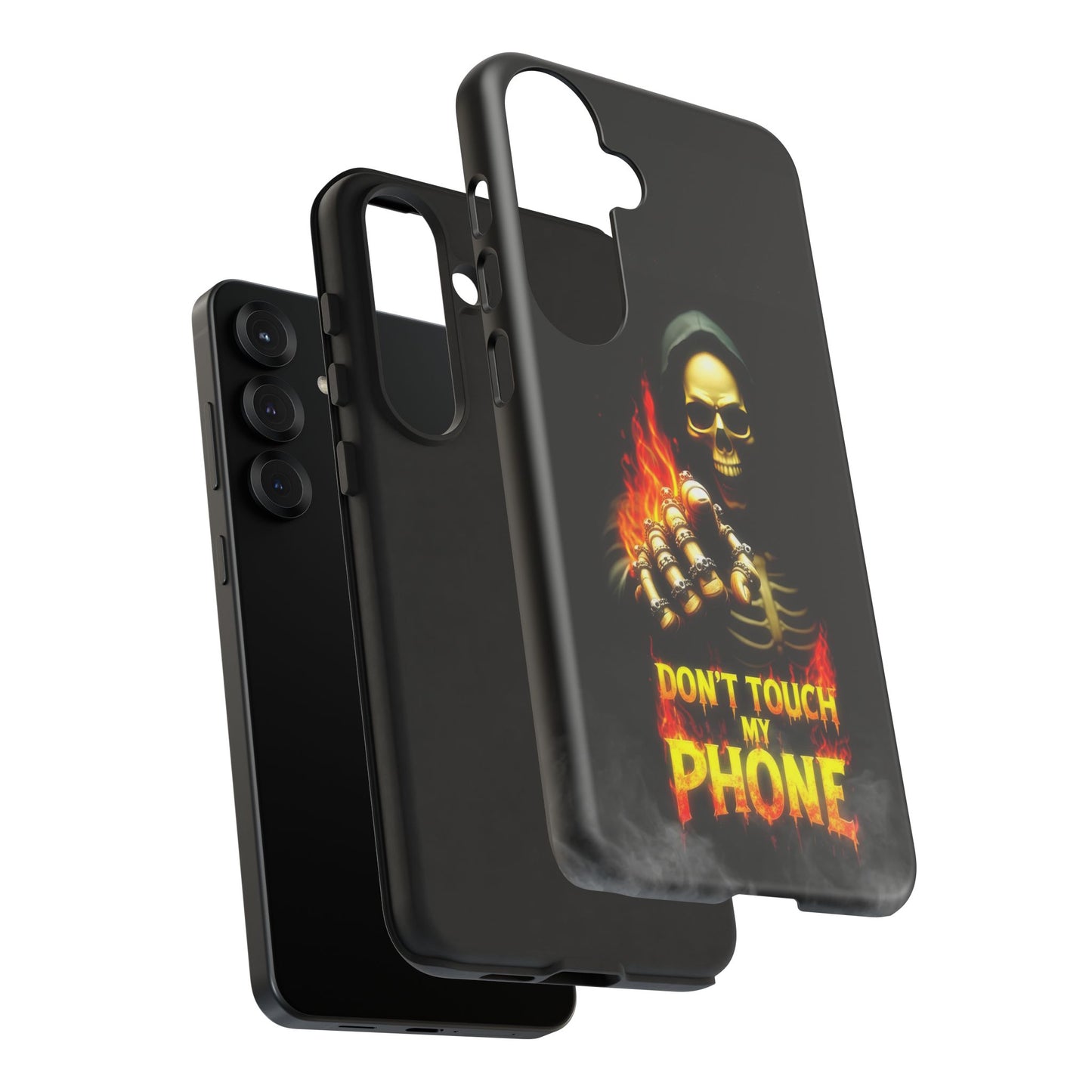 Skull Design Samsung Phone Case, Don't Touch My Phone Mobile Cover