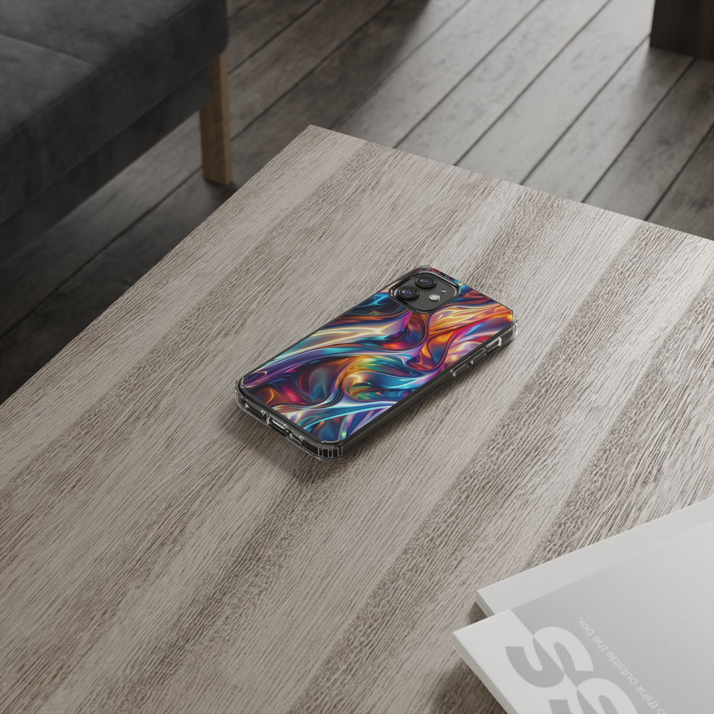 Colorful Clear Case for iPhone – Abstract Art Design