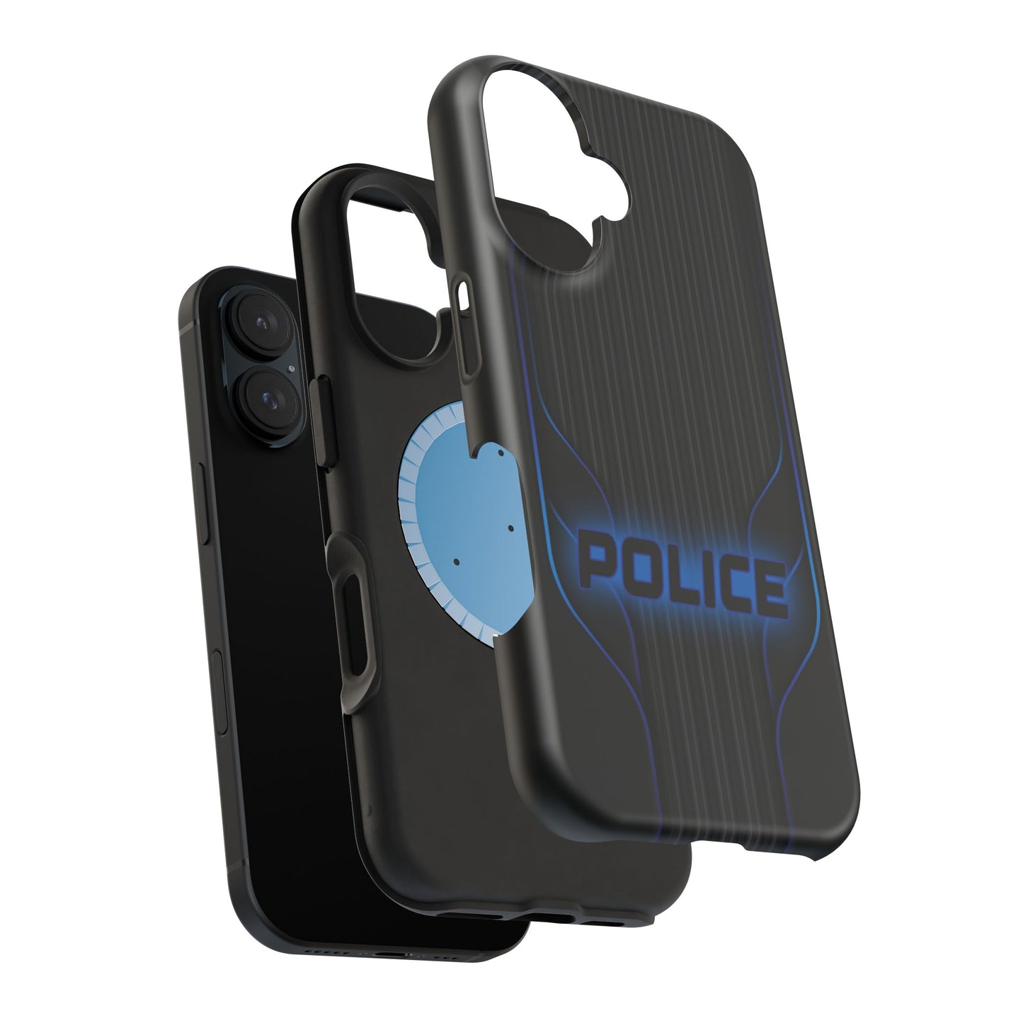 Police Magnetic Phone Cases, Blue Light