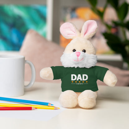 Stuffed Animal with T-Shirt, Gift for Dad