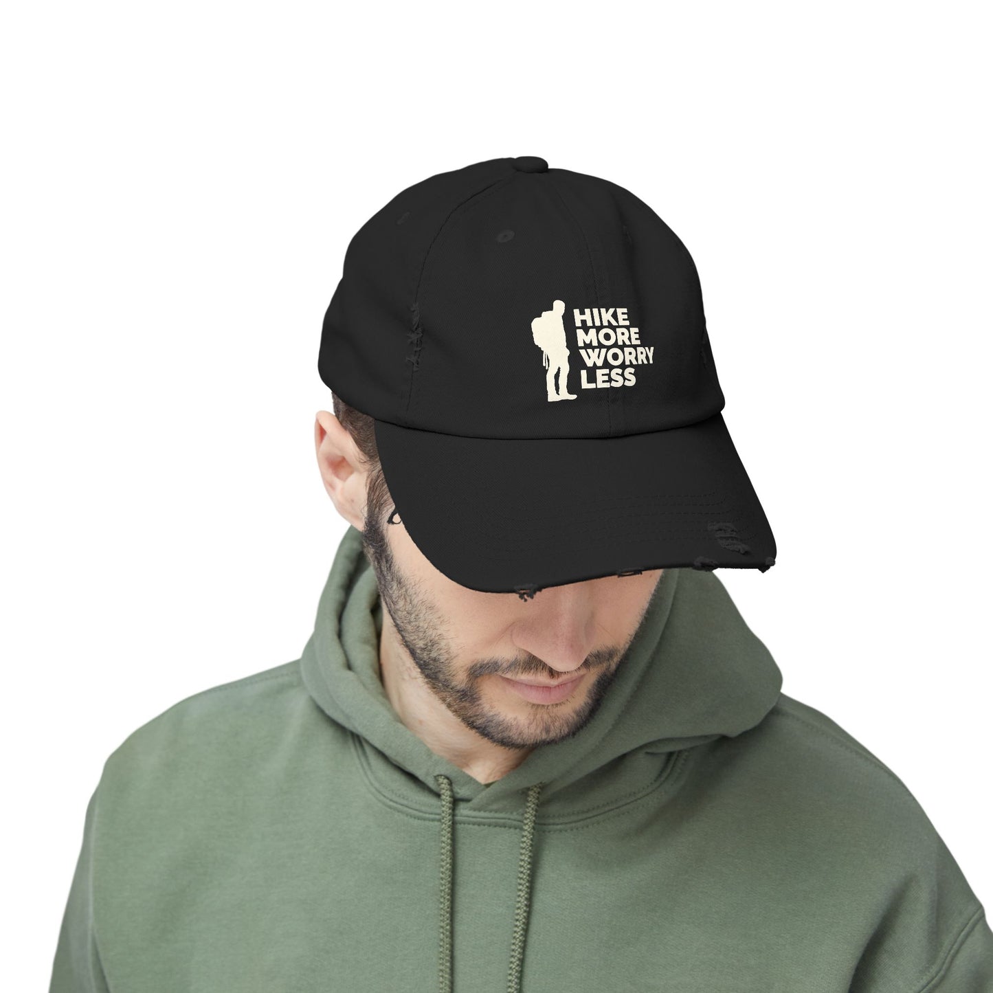 Hike More Worry Less Original Unisex Distressed Cap