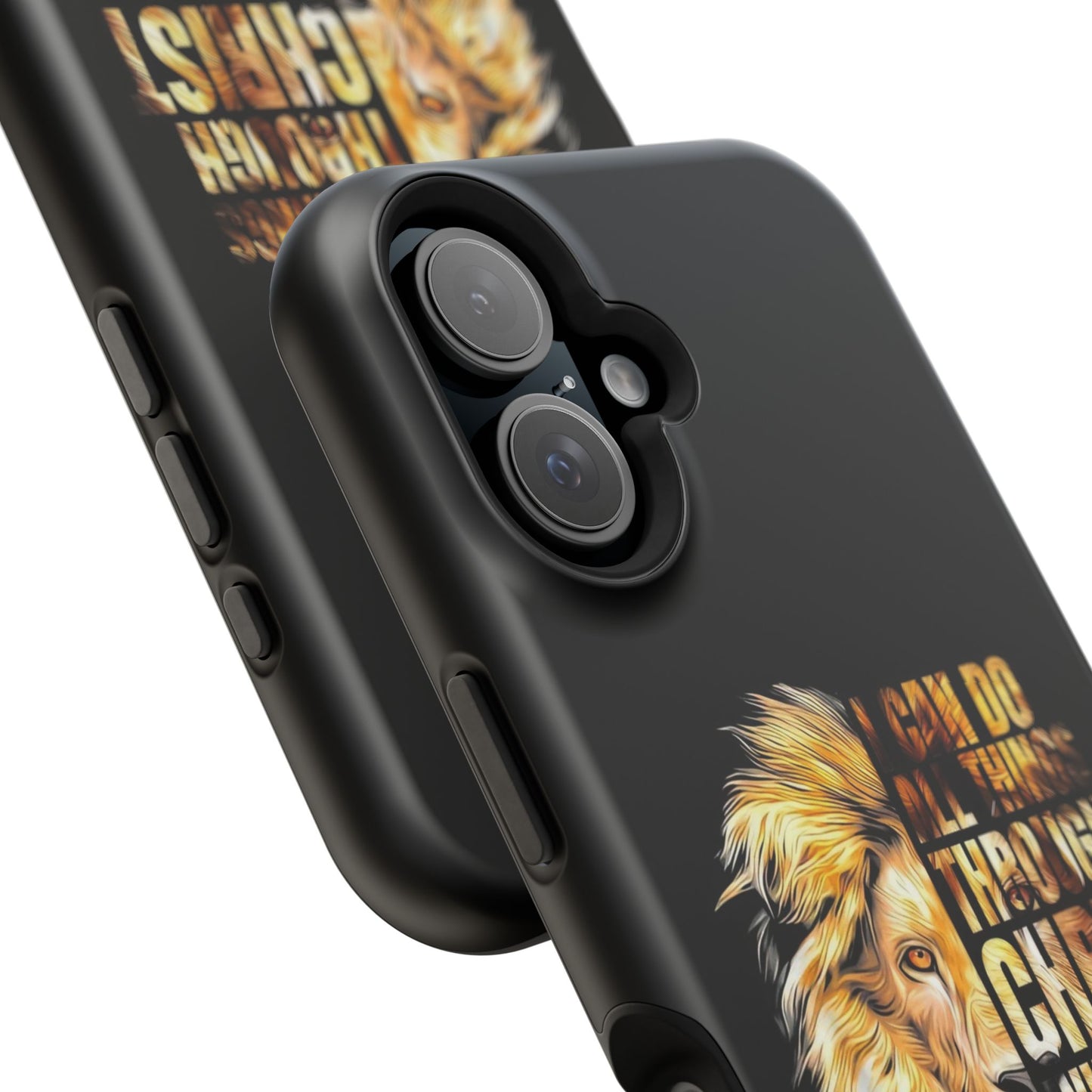 Inspirational Lion Magnetic iPhone Case, Strength & Faith, Christian Accessories