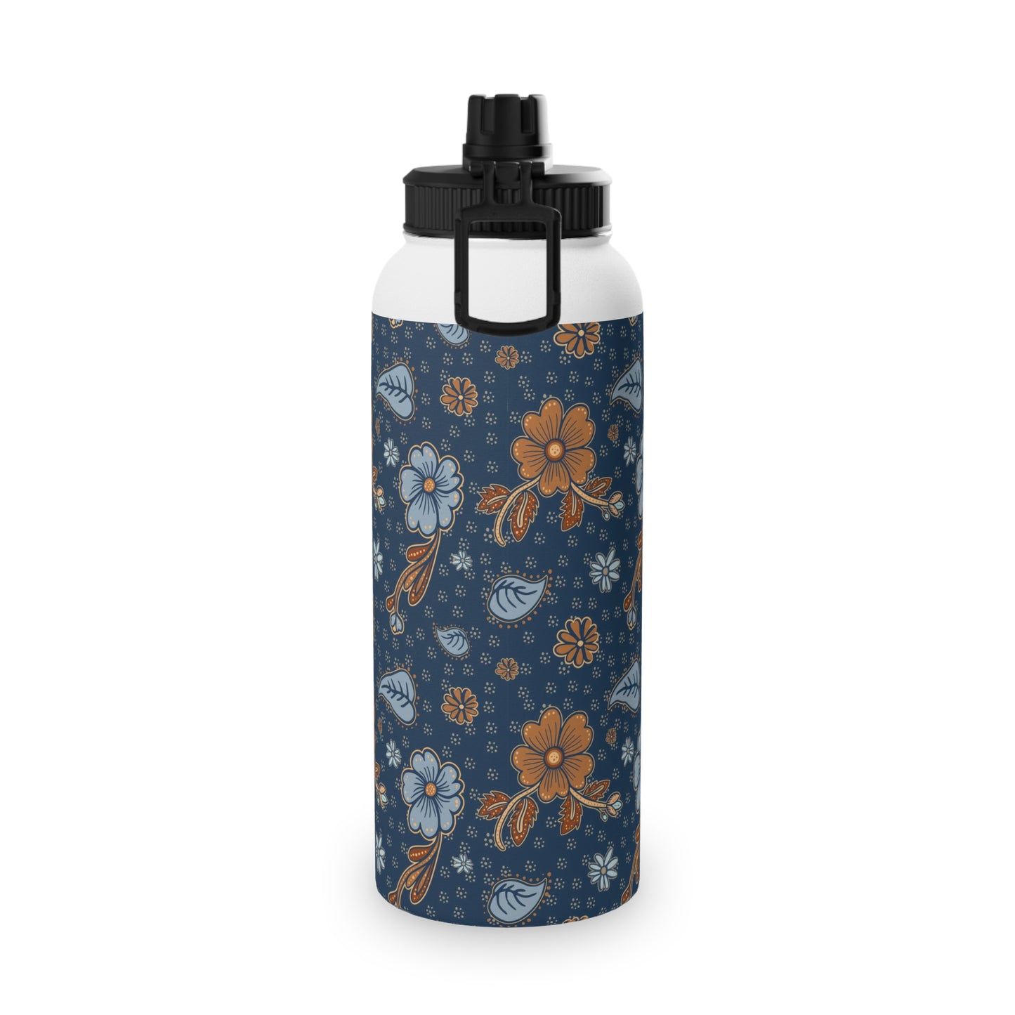 Timeless Elegance Stainless Steel Water Bottle, Sports Lid / Dark Blue