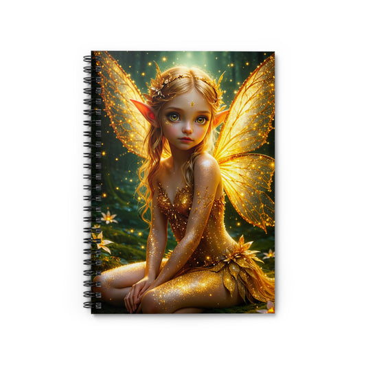 Fairy Themed Spiral Notebook - Journal for Students, Artists, and Fantasy Lovers