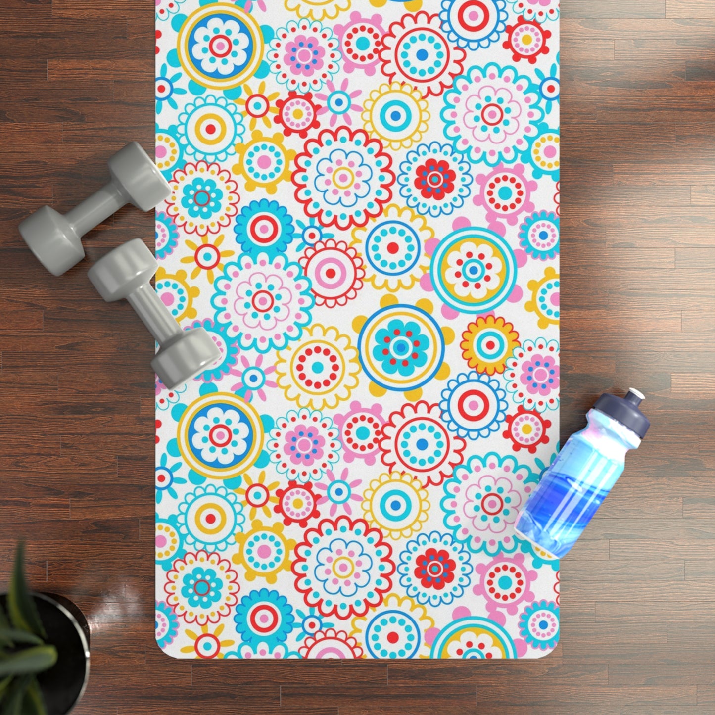 Flower Pop Rubber Yoga Mat