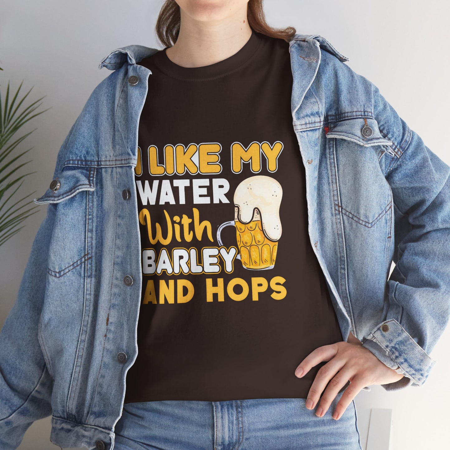 Funny Beer Slogan Tee, I Like My Water