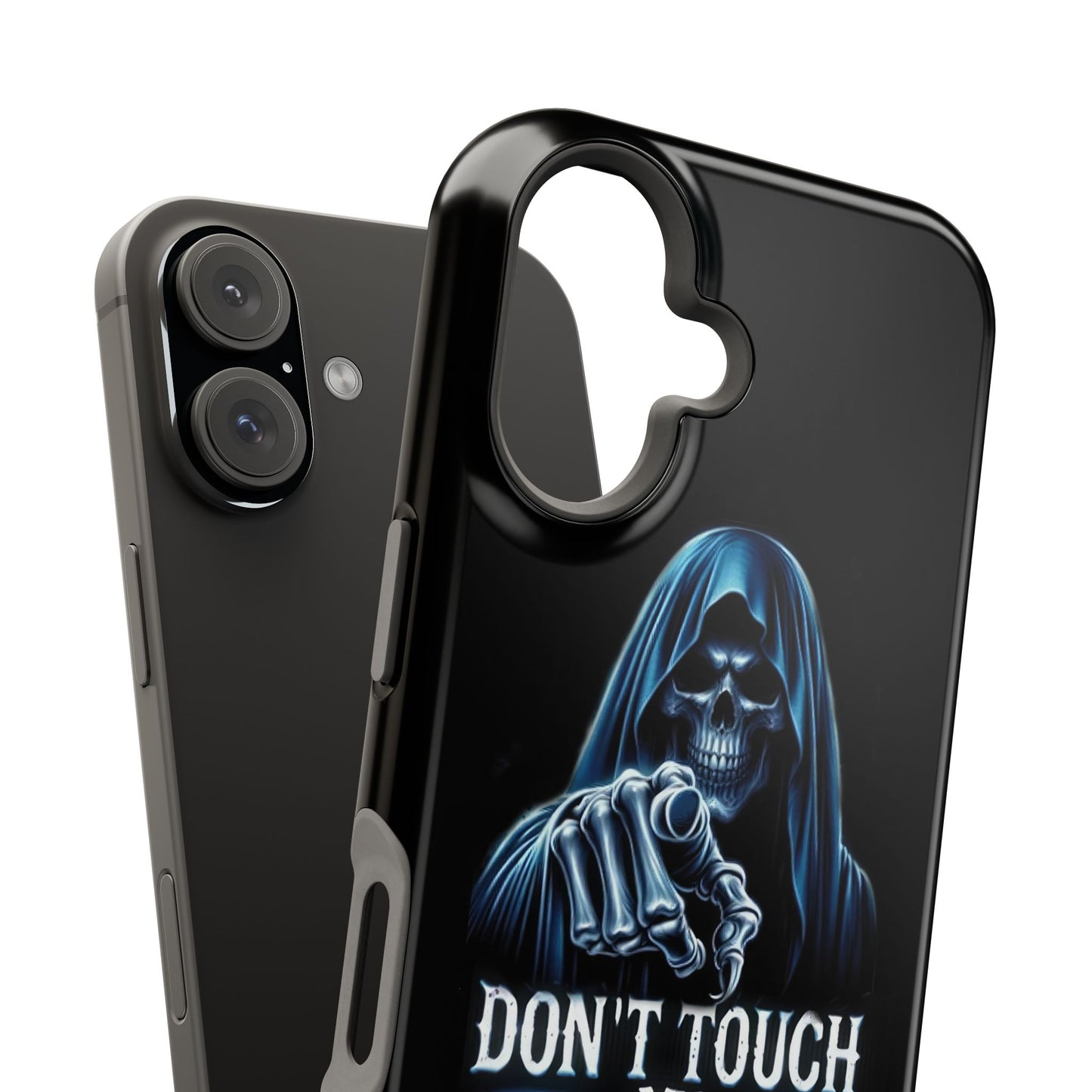 Gothic Magnetic iPhone Case: Don't Touch My Phone