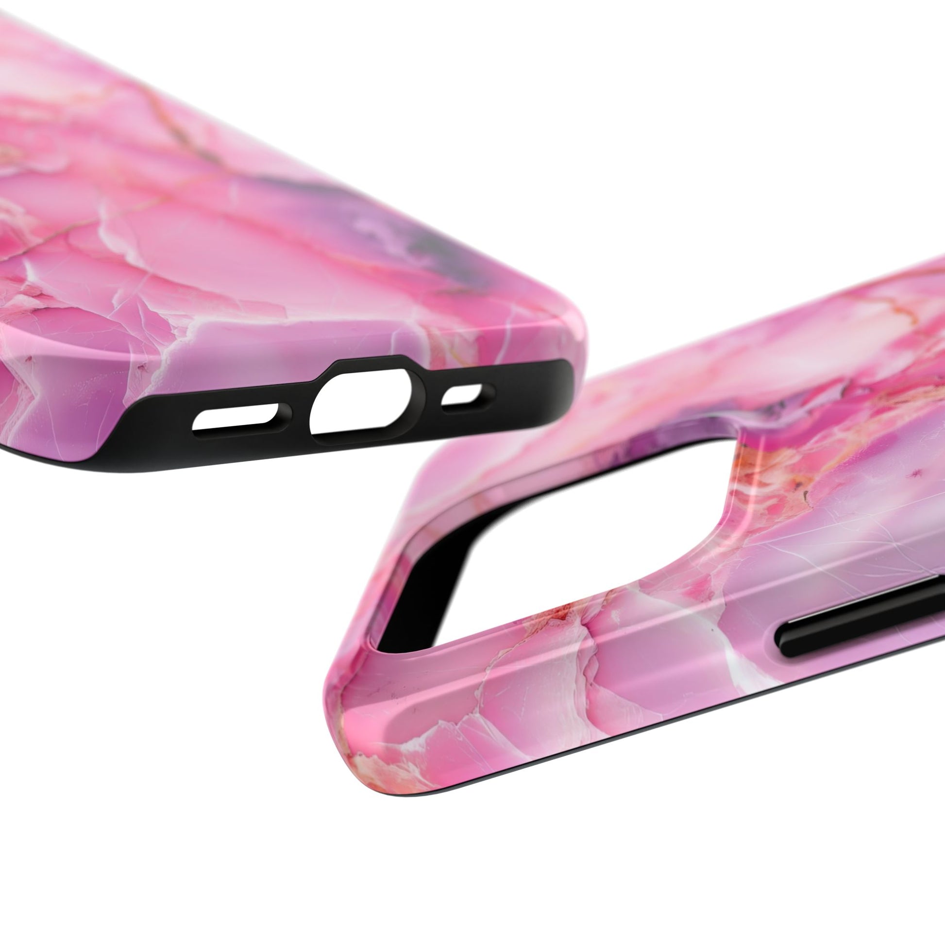 Pink Marble Tough Cases for iPhone, Stylish Protective Covers