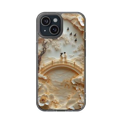 Romantic Couple 3D Effect Clear Cases,  Artistic Protective Cover