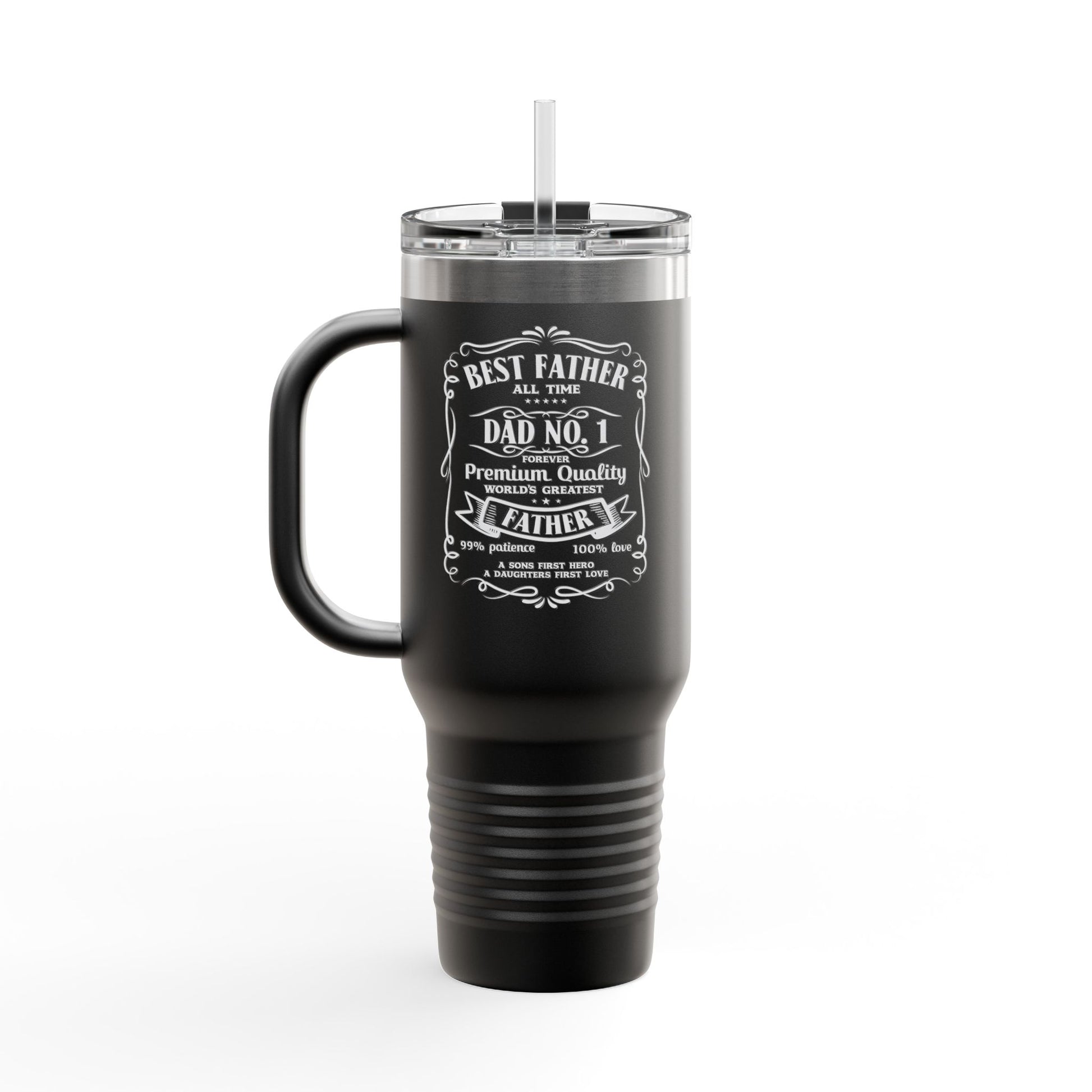 Premium Insulated Travel Mug - Best Father - 40oz Coffee Cup for Dad