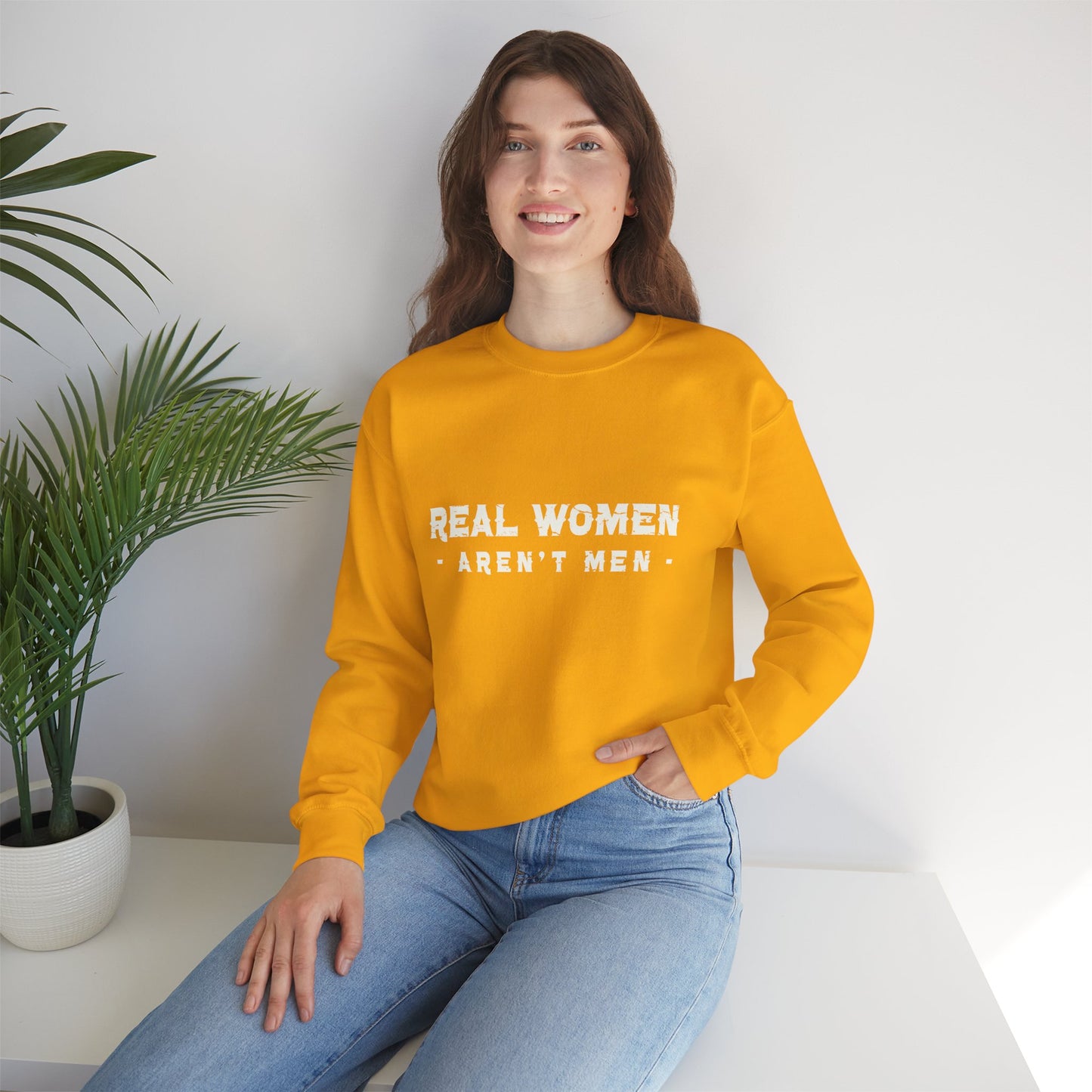 Real Women Unisex Heavy Blend™ Crewneck Sweatshirt 50% cotton and 50% polyester