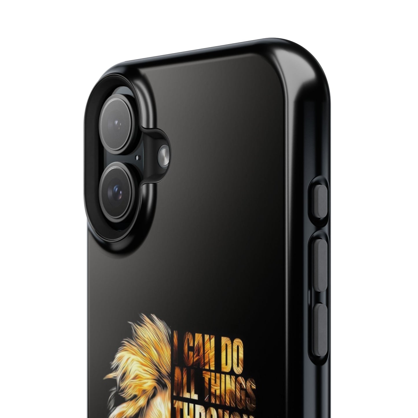 Inspirational Lion Magnetic iPhone Case, Strength & Faith, Christian Accessories