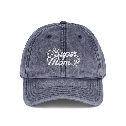 Super Mom Vintage Cap / Embroidered