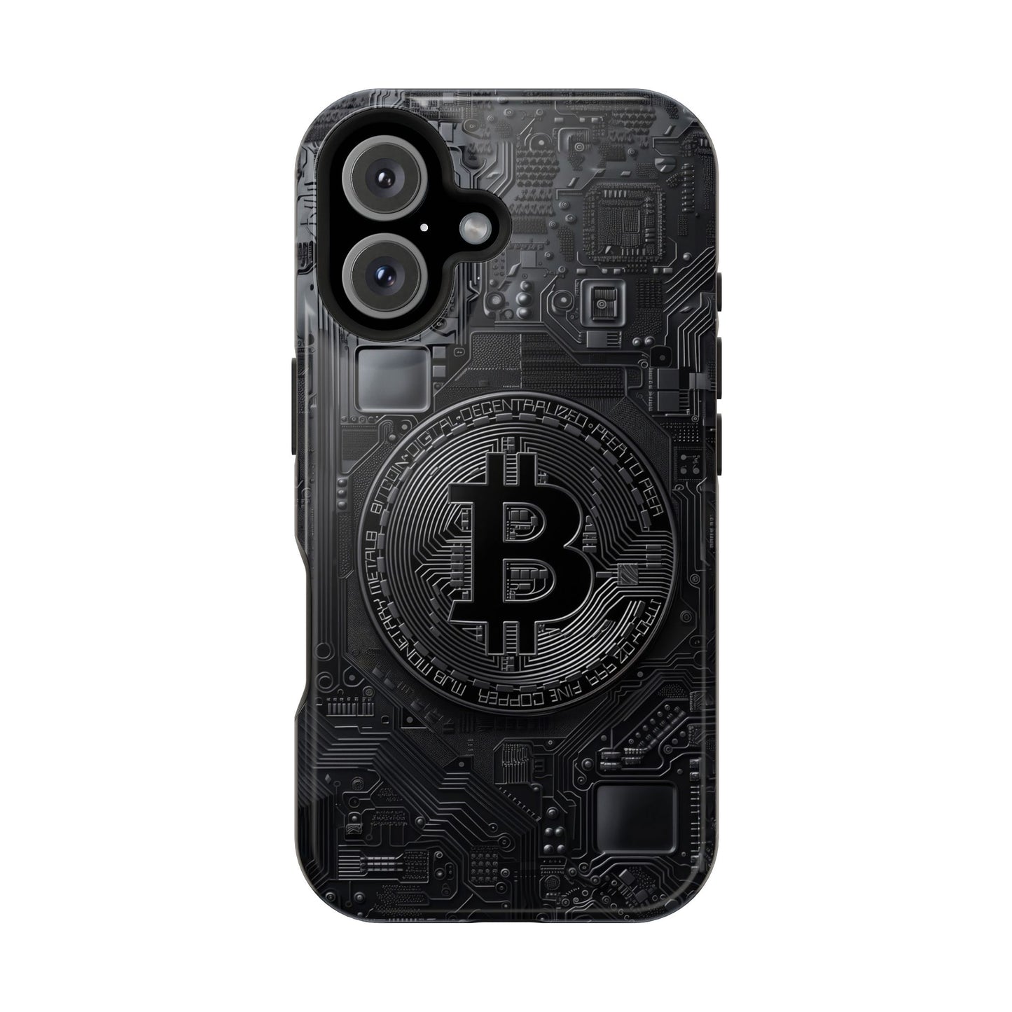 Black Bitcoin Magnetic iPhone Cases - Ideal for Tech Enthusiasts