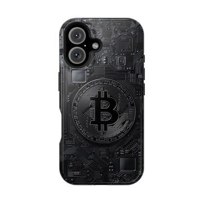 Black Bitcoin Magnetic iPhone Cases - Ideal for Tech Enthusiasts