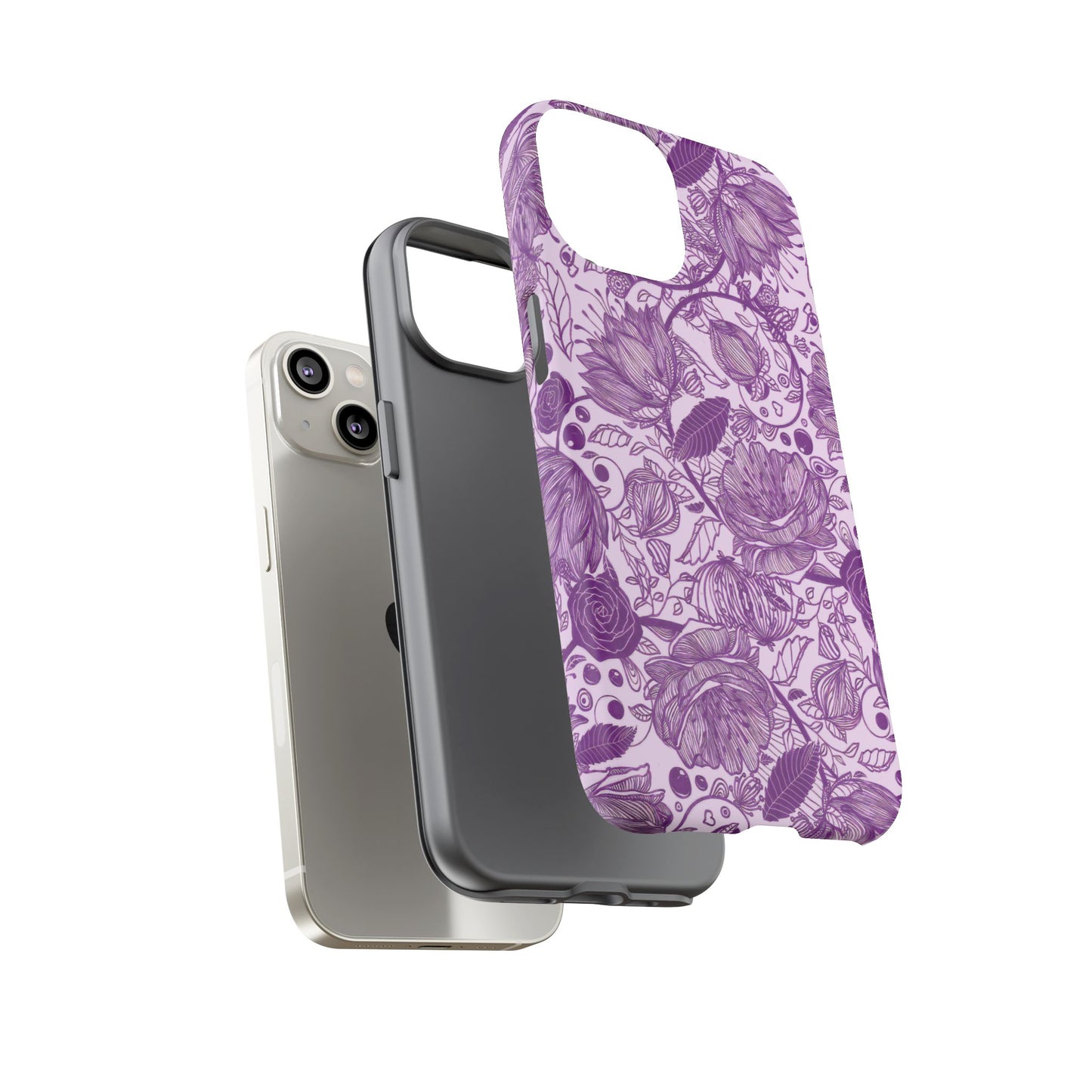 Graphical Garden: Purple Edition iPhone Tough Cases