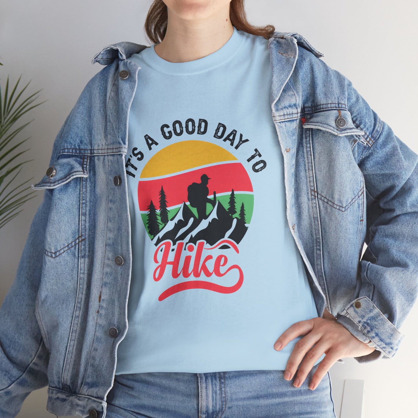 "It's a Good Day to Hike" Unisex Heavy Cotton Tee - Adventure Outdoor Shirt