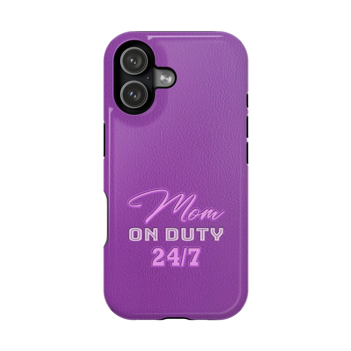 Mom On Duty Impact-Resistant Case, Purple Case for Mothers