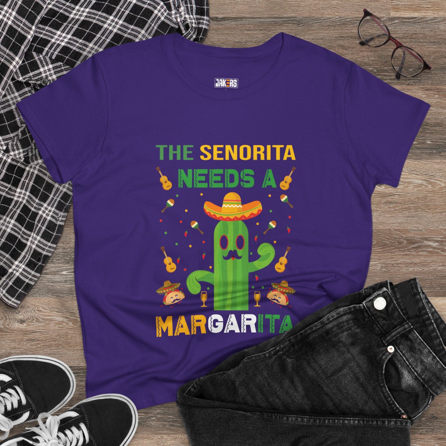 Cactus Margarita Tee - Fun Women's Cotton T-Shirt for Fiesta Celebrations