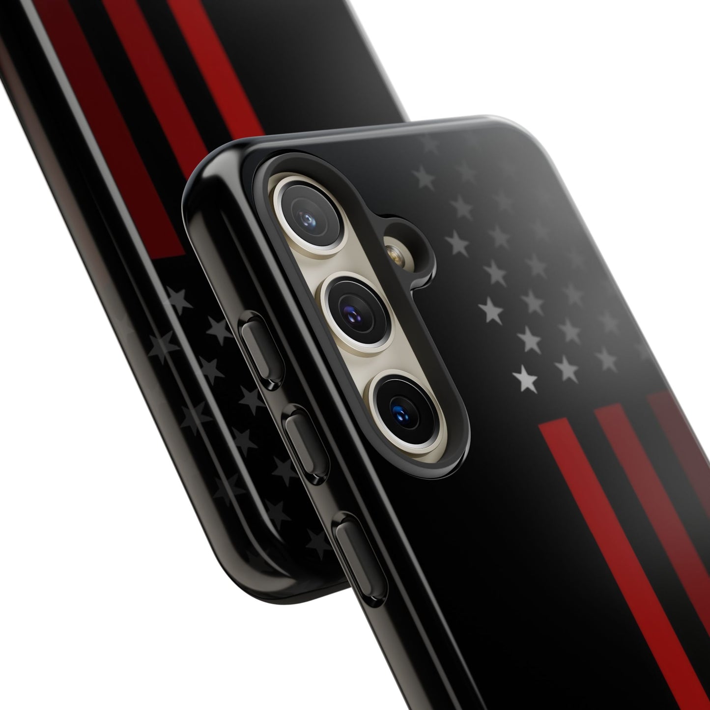 Patriotic Samsung Tough Cases, Red Line American Flag Phone Cover