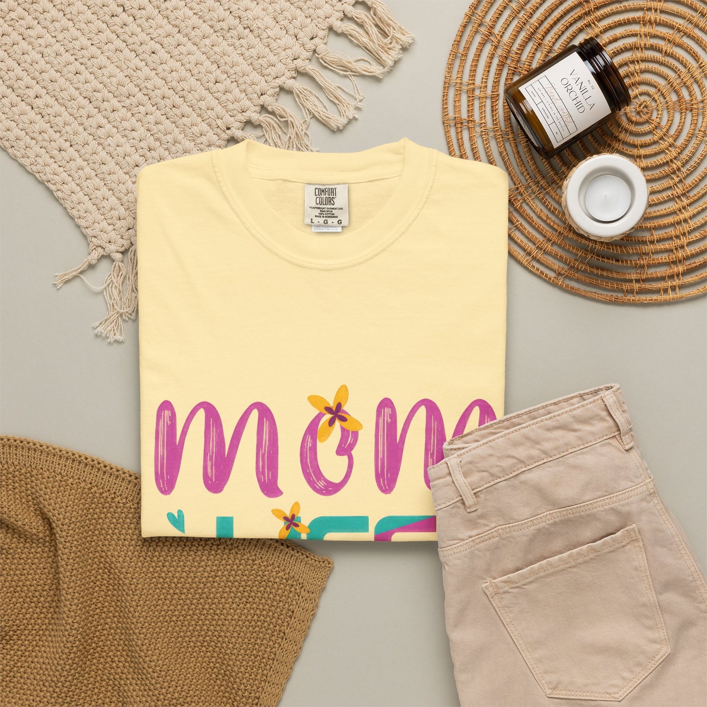 Mom Life T-Shirt - Unisex Garment-Dyed Tee for Mother's Day