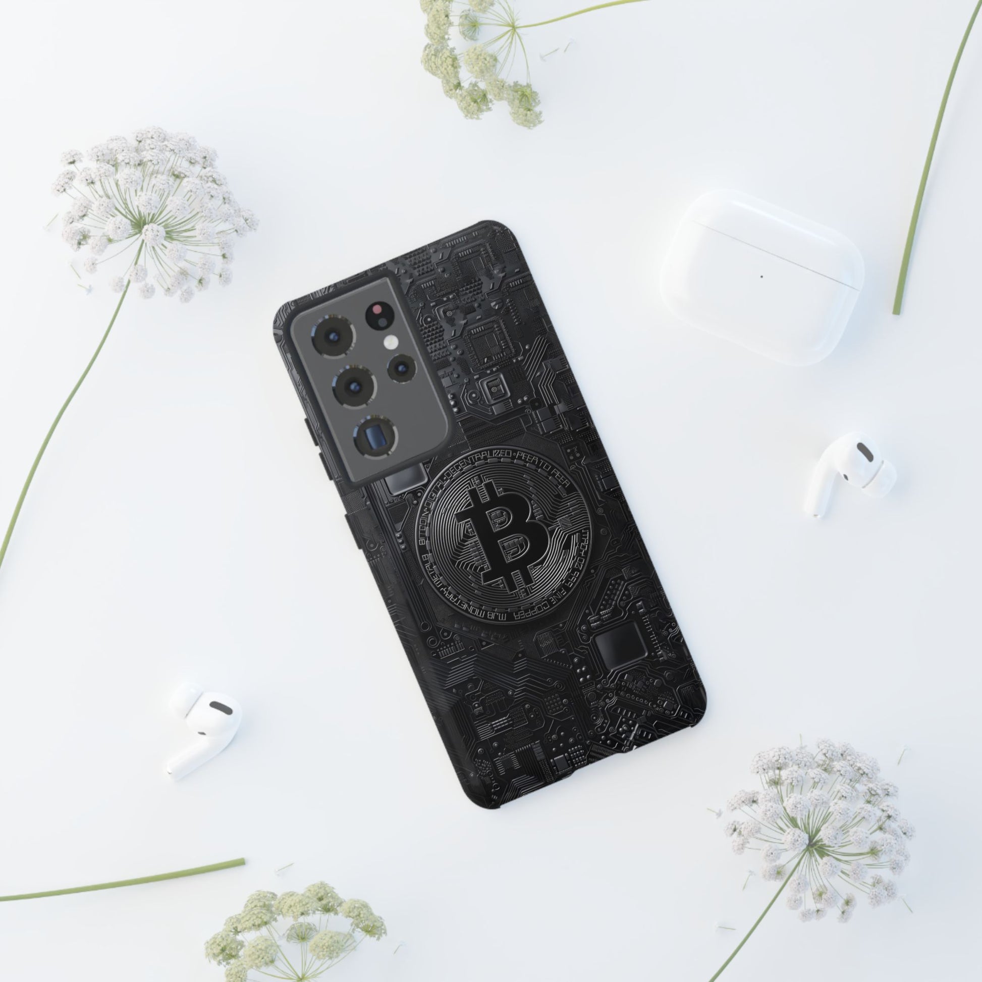 Bitcoin Samsung Tough Phone Case, Cryptocurrency Protection Cover