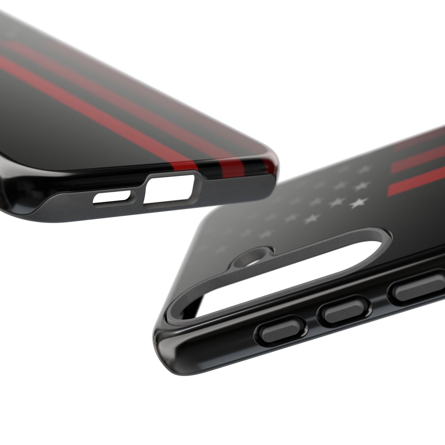 Patriotic Samsung Tough Cases, Red Line American Flag Phone Cover