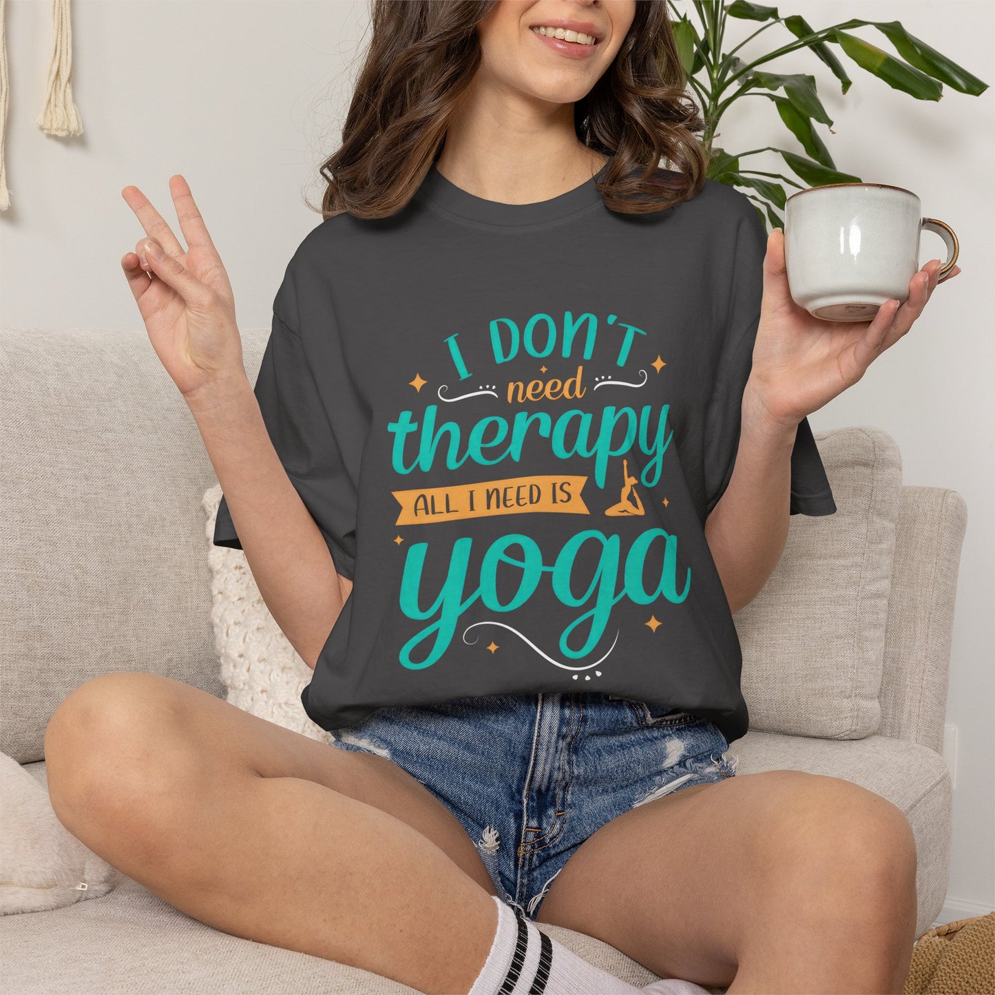 Yoga Therapy Unisex Garment-Dyed T-Shirt - Perfect for Mindfulness & Relaxation