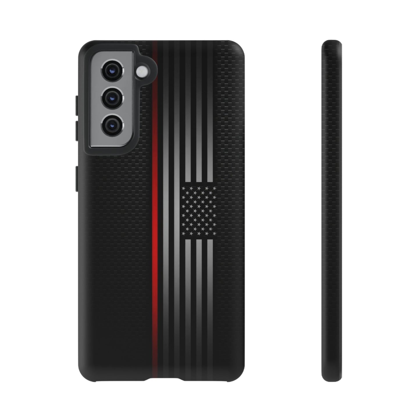 Elegant Patriotic Samsung Phone Case, Thin Red Line Design