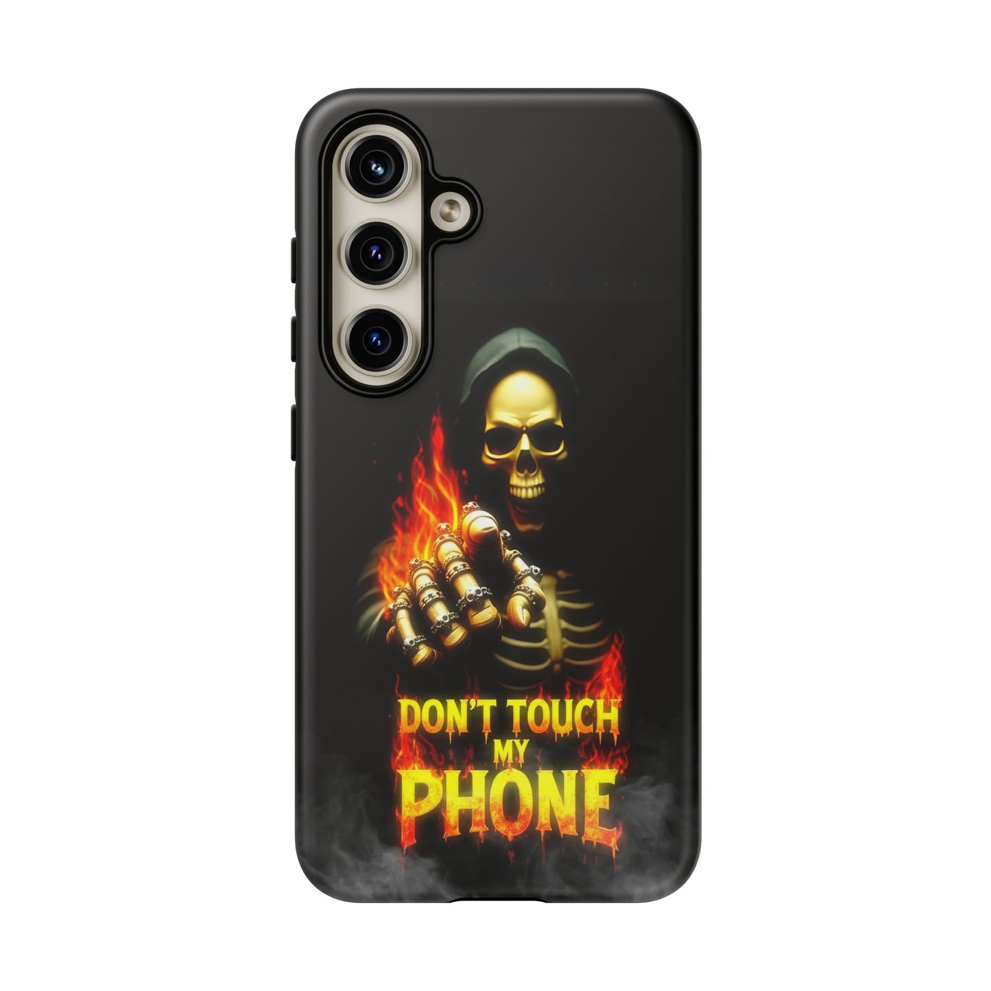 Skull Design Samsung Phone Case, Don't Touch My Phone Mobile Cover